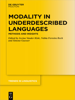cover image of Modality in Underdescribed Languages